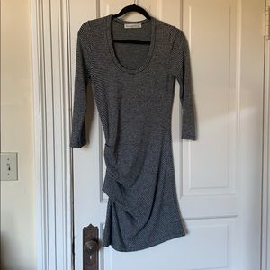 A&F grey striped bodycon sweater dress